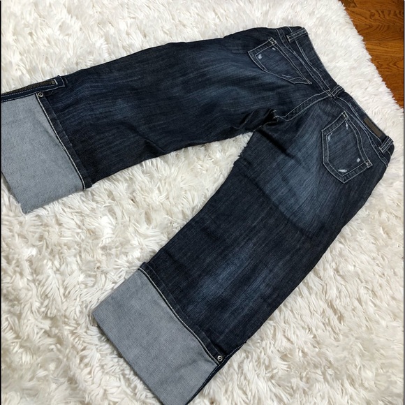 Harley Davidson size 10 crop Capri jeans. Too cute too fun for summer riding. - Picture 5 of 13